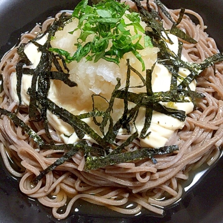 とろ〜り生湯葉と大根おろしのぶっかけ蕎麦♪